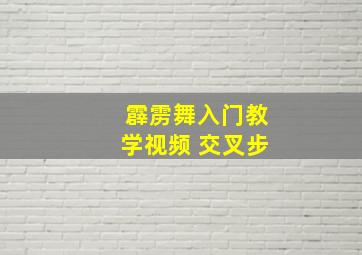 霹雳舞入门教学视频 交叉步